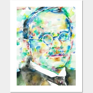 CARL JUNG - watercolor portrait .4 Posters and Art